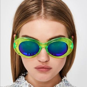 Dolls Kill Neon Oval Sunglasses NWT